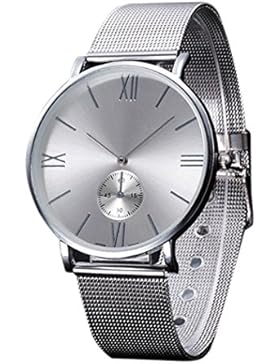 Damenuhr - Kingwo Fashion Frauen Kristall Edelstahl Analog Quarz Armbanduhr Armband