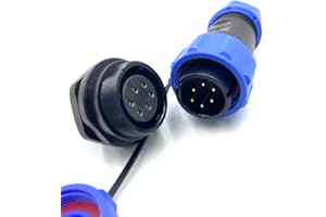 BAYZCONN Anschlussstecker Luftfahrtstecker SP21 6 Polig, 6 Pin Lötfreier Aviation-Stecker IP68 Wasserdichter und Staubdichter Luftfahrtstecker für Außenlampen Verwendet 500V 25A (12AWG Kabel Schraub-Crimp)