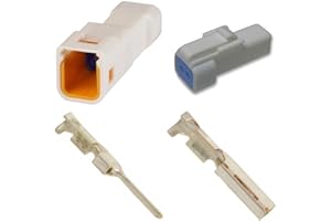 ERREBI CABLAGGI Kit Connettore Maschio Femmina Jst Jwpf 2 Vie Tenuta Stagna Per Auto Moto Camper