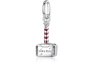 HAEPIAR S925 Charm Argento per Bracciale Collana Argento Sterling Dangles SuperHero per le Donne Ragazze