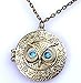 Bold N Elegant Retro Owl Eye Statement Bib Choker Statement Big Size Openable photo momento locket Round Opening Locket Sweater Chain RS.399.00