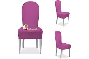 BANZAII TEXTILE INNOVATOR ONLINE Banzaii – Coprisedia Antimacchia con Schienale Tondo – Vestisedia Seduta e Schienale Tondo per sedie da cucina, sala da pranzo, cerimonia, ristoranti - 2 Pezzi Fuxia Made in Italy