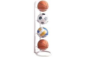 GENIKEER Almacenamiento Vertical De Pelotas | Estante Almacenaje Para Balones De Futbol Baloncesto En Hierro Fundido| Estantería Vertical Para Pelotas, Multicapa Soporte Para Balones De Futbol Baloncesto Rugby