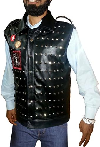 StarFMLTD Men's Watch Dogs Dedsec Wrench Shawn Baichoo Vest Real Leather Jacket (Black, XS)