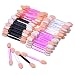 eBoot Disposable Dual Sided Eyeshadow Brush Sponge Tipped Oval Makeup Applicator, 100 Pieces (Multicolor)