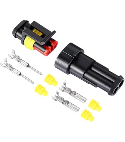 10 Kit Connettori Elettrici 2 Pin Impermeabili - Per Auto, Moto, Barche, 20-16 AWG - Foto 8
