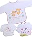 BabyPrem Baby Bibs Long Sleeve Velcro Plastic Back Pink GIRLS PACK