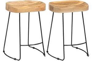 ‎VIDAXL vidaXL Stołki barowe Gavin, 2 szt., lite drewno mango