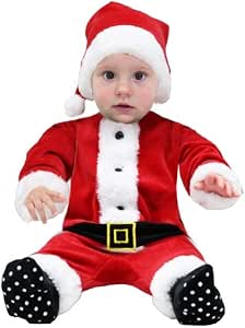 tutina ciniglia babbo natale neonato con cappello (68-74 cm 6-9 mesi) :  Amazon.it: Abbigliamento