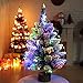 Produktbild Künstlicher Weihnachtsbaum LED Tannenbaum Deko Miniatur Winter Landschaft Weihnachten (50cm)