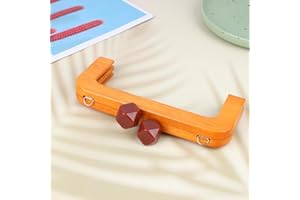 BINQER 1 pièce 20 cm résine grande boule baiser fermoir baiser matériau bois massif cadre sac à main vis à l'intérieur de la poignée de sac à main cadre de sac à main