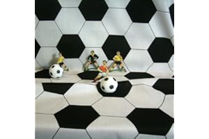 Tassorm Stoff Meterware Fussball Klassik Retro schwarz weiß EM Bundesliga WM