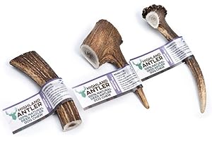 Highland Antler - Natural Antler Dog Chew. Pack of 1x Medium (75-150g) Naturally Shed Red Deer Antler, Long Lasting Dog Chew Bone With Calcium And Minerals (Shape may vary)