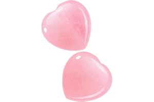 ‎CRYSTALTEARS CrystalTears Handschmeichler Edelsteine Puffy Herz Rosenquarz Kristall Steinherz 45mm Healing Worry Stone (2pcs Rose Quartz Heart-1.77")