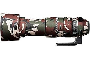 easyCover - Lens Oak - Objektivschutz - Schutz für Ihr Kameraobjektiv - Geeignet für Sigma 60-600mm F4.5-6.3 DG OS HSM | S - Grüne Camouflage