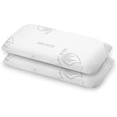 MERCURY TEXTIL - Aloe Vera Fabric Memory Foam Pillow (Pack of 2-70 cm) | Thermoregulating adaptability to the neck with high