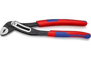 Knipex Alligator Pinza Regolabile per Tubi e Dadi Bonderizzata Nera, Rivestiti in Materiale Bicomponente, Forma Affusolata 250 Mm 88 02 250