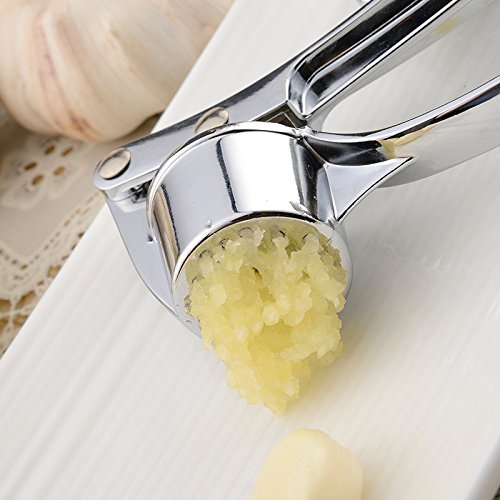 TRIXES Edelstahl Knoblauchpresse Ingwerpresse Küchenutensil Küchenwerkzeug - 5
