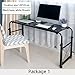 Produktbild ERRU - Laptop-Tisch 360 ° Dreh Laptop-Tisch höhenverstellbar Doppelbett Computer Table Haushalt Faule Desktop-Buch Schreibtisch(Farbe optional) Notebook-Computertische ( Farbe : Schwarz+Weiss )