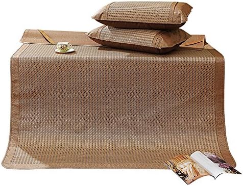 Mattress Pads Summer Cool Mat Single Bed Student Dorm Room Collapsible Ice Straw Mat Cool Without Ice Smooth And Not Rough Collapsible Ironing No Smell Size Optional (Size : 1.5 m (5 ft))