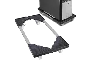 Niciksty Mobiler CPU Ständer Für PC, Verstellbarer Computer-Tower-Ständer, Gehäuse Mobil-Ständer mit 4 Rollen CPU-Wagen Unter Schreibtisch - Schwarz, JY0151-BLACK