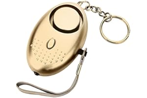 EWAYZ Personal Alarm, Personal Security Alarm Keychain With LED Flashlight 140DB Loud Police Approved Self Defense Security Alarm Rape Safety Alarm For Women Girls and Elders (GOLD)