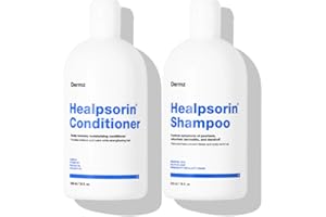 DERMZ Healpsorin Shampoo & Conditioner Set – Gentle Care for Itchy, Dry, Flaky Scalp – Moisturising & Nourishing Hair Formula – Suitable for All Hair Types – No Steroids or Artificial Fragrance
