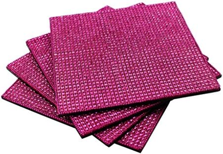 Princess Lydia Pink Sparkle Diamante Decorated Set of 4 Large Coasters