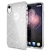Produktbild NALIA Hülle kompatibel mit iPhone XR, Handyhülle Glitzer Ultra-Slim Silikon-Case Back-Cover Schutzhülle, Glitter Sparkle Handy-Tasche Bumper, Dünnes Bling Strass Etui, Farbe:Silber