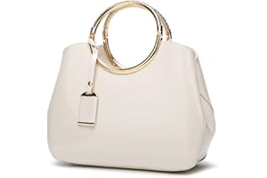 AlwaySky Womens Handbags, Ladies Top Handle Bags, Patent Leather Stylish Tote Shoulder Bags Purse for Work, Wedding, Shopping, Dating