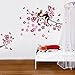 Sleeping Monkey On Pink Flower Tree Wall Sticker For Children Bedroom Baby Nursery