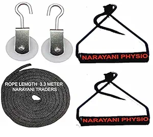 Narayani Traders Physio Pulley And Rope Hand Shoulder Exerciser Or Frozen Shoulder Exercise Kit |Black|