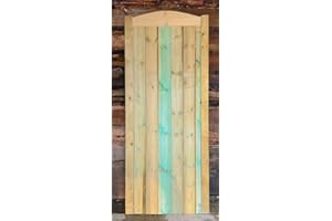 MD CARPENTRY WORKSHOP Wooden TVG Dome Garden Gate Pedestrian Gate Wooden Pressure Treated-6 FT (180cm High x 75cm Wide x 5cm Deep)