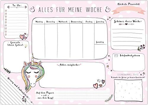 'Unicorn Sophies Card World Map Desk Mat