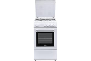 DE'LONGHI DL 554 GW Cuisinière à gaz avec four 4 brûleurs Blanc Classe énergétique A 50 x 50 cm