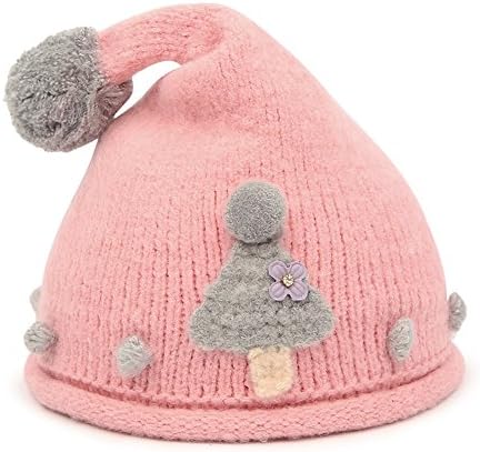 FUFU Neckerchiefs Baby Boy Girl Knitted Hat Cap Cute Kids Winter Warm Crochet Hat for 1-2 Years-Old Kids. Cute ( Color : Light dark )