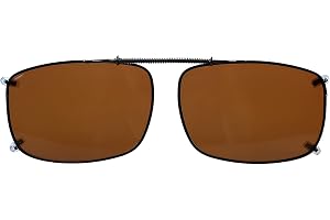 LANLANG Polariserade solglasögon med klämma med fjäderstång för män, kvinnor, anti-UV, 10 g, metall, 57 mm x 39 mm