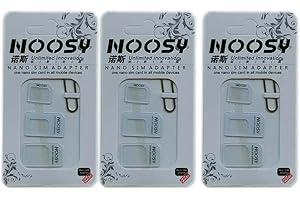 AptoFun Simkarten Adapter Set + Simkarten Nadel in Weiß für Nanosim, Mikrosim und Standard SIM. Für iPhone XR,8,7,6,5,5s, 4, 4S, 3G, 3GS, HTC, Samsung, Sony,Huawei Simkarten Adapter Set in Weiß