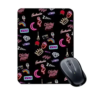 Plan To Gift Gaming Mouse Pad Girl World Texture Potrait Printed Multicolour Size 7x8.8 inches