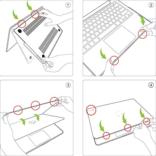 Fintie MacBook Pro 15 Retina Hülle (NO CD-ROM Drive) – Ultra Slim Hochwertige Matt Gummierte Hartschale Tasche Schutzhülle Snap Case für Apple MacBook Pro 15.4″ with Retina Display (Model A1398), Schwarz - 7