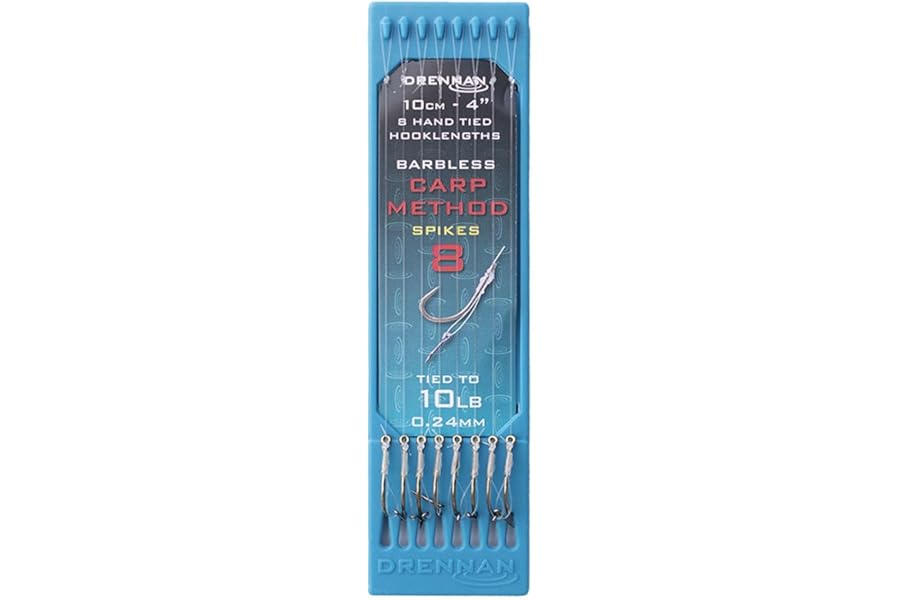 Drennan 4" Carp Method Spike Hook Plates Fishing Rigs Priced Per Pack Of 8 Rigs Choose Size Required