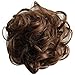 PRETTYSHOP Hairpiece Hair Rubber Scrunchie Scrunchy Updos VOLUMINOUS Curly Messy Bun Light brown # 12A G6E