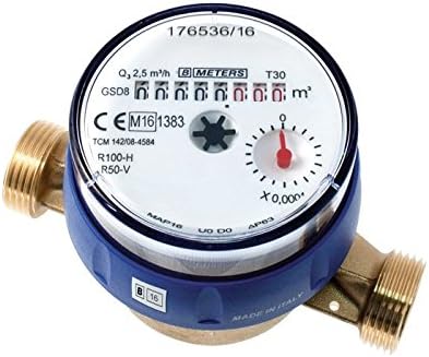 15mm 1/2" BSP Cold Water Meter (WRAS &amp; MID) Pulse Output + Unions