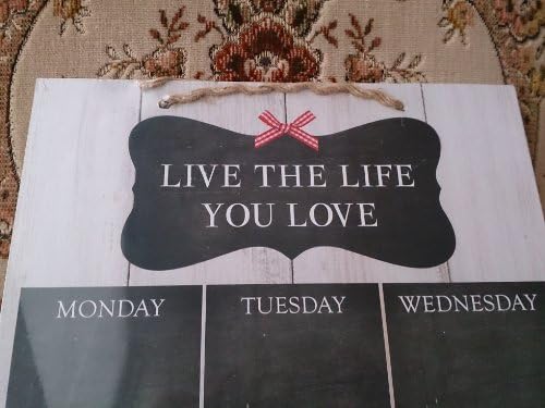 CHALKBOARD WEEK PLANNER MEMO BOARD MESSAGE BOARD LIVE THE LIFE YOU LOVE