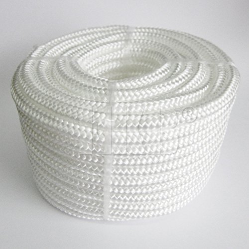 HKB ® 20 m x 8mm -- POLYPROPYLEN SEIL PP Seil Polypropylenseil WEISS Festmacher Flechtleine Tauwerk Tau Reepschnur 16 fach GEFLOCHTEN Artikelnr. 20092