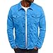 Produktbild Sannysis Herren Slim Fit Pullover Langarm Mantel Herbst Winter Button Solid Color Vintage Denim Jacke Tops Bluse