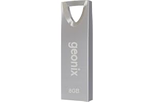 Geonix 8gb Pendrive | USB 2.0 | Keyring Design | Lightweight | Durable Metal Flash Drive | Silver | 5 Years Warranty