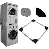 Washing Machine Dryer Stacking Kit Compatible with All Brands Adjustable, Compatible with Gray - Inox Models