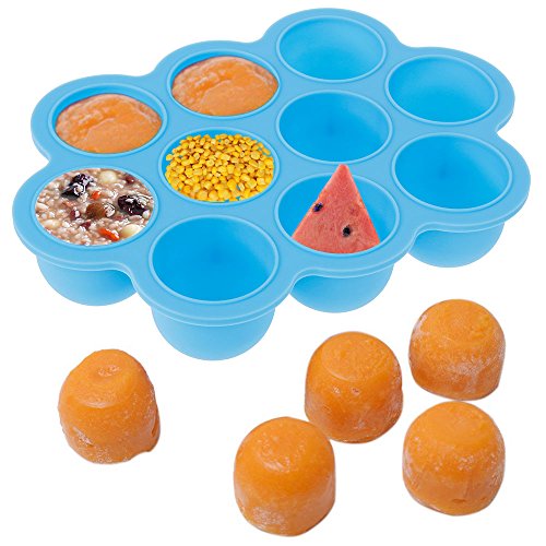 Lictin Einfrieren Babybrei GVDV Babynahrung Aufbewahrung Food Storage Gefrierschrank Behälter-Behälter mit Silikon Clip hausgemachte Babynahrung Silikon Gefrierschrank Lagercontainer Tray - 6