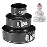 ✔Dieses Springform-Set enthält 3 Stück Antihaftpfannen 4 Zoll, 7 Zoll, 9 Zoll